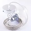 Image de Éléments Pour Créer Un Luminaire Creative-cables Tn01 Câble Lin Beige Cuivre