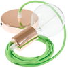 Image de Luminaire Creative-cables Rm18 Câble Textile Cuivre Vert 20 Cm