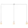 Image de Creative-Cables Spider - Suspension multiple à 3 branches, fabriquée en Italie, avec câble en tissu et finitions métalliques