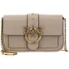 Image de PINKO sac à épaule bandoulière sac à épaule Love One Pocket C Beige - Smoke Grey - Antique Gold
