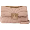Image de PINKO Cuir sac à épaule bandoulière sac à épaule Love Puff Classic CL Sheep Nappa Quilt Cipria - Antique Gold saumon