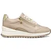 Image de Geox - Baskets pour femme, modèle DESYA, couleur beige/doré clair, taille 36 (Europe)