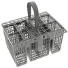 Image de Whirlpool - Panier Porte Couverts Gris Pour Lave Vaisselle Indesit Hotpoint Ariston