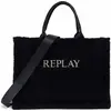 Image de REPLAY sac à épaule sac shopper Shoulder Bag Black noir