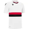Image de Maillot Macron Charon Eco à manches courtes pour homme - Blanc / Rouge / Noir