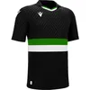 Image de Maillot Macron Charon Eco à manches courtes pour enfants - Noir / Vert / Blanc