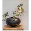 Image de Lampe de table LED Poldina Pro Black Gold Leaf Craquelè rechargeable et dimmable avec batterie jusqu'à 12 heures