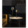Image de Lampe de table LED Poldina Pro Air Force Blue Gold Leaf Craquelè rechargeable et dimmable avec batterie jusqu'à 12 heures