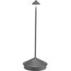 Image de Lampe De Table Led Pina Pro Gris Foncé Rechargeable Et Dimmable Sans Fil Zafferano 2200-2700-3000K