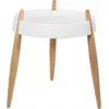 Image de Zafferano Table Basse Liolà H47Cm Blanc Frêne Naturel
