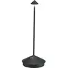 Image de Lampe de table LED Pina Pro, noir mat, rechargeable et dimmable, sans fil, Safran, 2200-2700-3000K, IP54, autonomie 12 heures