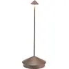 Image de Lampe de table LED Pina Pro Corten, rechargeable et dimmable, sans fil, Safran, 2200-2700-3000K, IP54, autonomie 12 heures