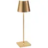 Image de Lampe de table LED Zafferano Poldina Pro Gold Leaf, rechargeable et dimmable, avec une autonomie allant jusqu'à 12 heures.