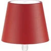 Image de Lampe LED Poldina STOPPER de Zafferano, rechargeable et portable, couleur rouge avec autonomie jusqu'à 12 heures