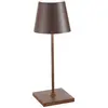 Image de Lampe De Table Led Zafferano Poldina Pro Mini Corten, Rechargeable Et Dimmable, Avec Une Autonomie Allant Jusqu'À 12 Heures