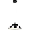 Image de Circus Suspension Led Design En Céramique Blanc Et Noir Diamètre 24 Cm, Source Lumineuse Led Triac 2700K 8W, Idéal Pour L'Intérieur