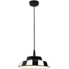 Image de Circus Suspension Led Design En Céramique Blanc Et Noir Diamètre 24 Cm, Source Lumineuse Led Triac 2700k 8w, Idéal Pour L'Intérieur