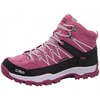 Image de Chaussures de randonnée CMP Rigel Mid Waterproof pour enfants, rose et noir, taille 32