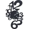 Image de Horloge Murale Lupin Design Moderne Noir Fabriquée En Italie, Acier, D. 50 Cm, Style Minimal Pour Salon, Cuisine, Bureau