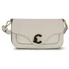 Image de Coccinelle C-Me Medium cuir blanc perle, fermoir C