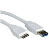 Image de Nilox USB A - Micro-USB B, 2m câble USB USB 3.2 Gen 1 (3.1 Gen 1) Blanc - Neuf
