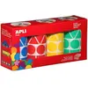 Image de Apli Kids - Autocollants pour enfants XL, boîte de 4 rouleaux de 4 couleurs et 4 formes (bleu, rouge, jaune et vert)