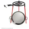 Image de Edm - Ensemble De Poêles À Paella Polies 46cm Avec Trépied Et Brûleur À Gaz 400mm Vaello.