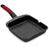 Image de Poêle À Griller Grille Avec Poignée 28cm Aluminium Fonte Noir/rouge Bra A411428