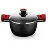 Image de BRA Premiere A410332 Plat à four autour Noir, Rouge