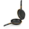 Image de BRA Efficient A271464, Rond, Poêle à omelette, Noir, Orange, Téflon Platinum Plus, 5,5 mm, Gaz, Induction