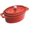 Image de Mini-casserole Ibili-Cocotte, en fonte émaillée, 15 x 10 x 6 cm, 500 ml, rouge