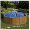 Image de Gre - Piscine Acier Aspect Bois Mauritius Ronde 4,80 X 1,32 M - Gré