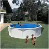 Image de Gre   Piscine Hors Sol Circulaire 350x120   Paroi En Tôle D'Acier Galvanisé   Échelle De Sécurité Incluse   Filtre À Cartouche 3,8 M3/h