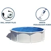Image de Piscine ronde en acier GRE, couleur blanche, KITPR458   Ø 460 x 132 cm, kit complet + nettoyeur électrique de piscine VCB50 OFFERT