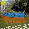 Image de Piscine Ovale Acier Imitation Bois Piscine Ovale Acier Esthétique Bois - Gre