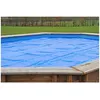 Image de Gre - Bâche Été À Bulles Pour Piscine Bois Ovale Avocado De Dimensions Intérieures 6,08m X 4,08m - Couleur Bleu