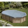 Image de Bâche Hiver Pour Piscine Bois Ovale Avocado De Dimensions Extérieures 6,56 X 4,56m
