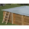 Image de Bâche Hiver Pour Piscine Bois Carrée Carra De Dimensions Extérieures 3,05 X 3,05m