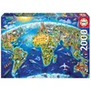 Image de Puzzle Educa . World Landmarks Globe 2000 pièces