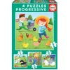 Image de Puzzle Educa Borras - Uk adanka Progresywna 6-9-12-16 El. - Zwierz ta Farmy
