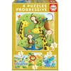 Image de Puzzle 4x 12-25 pièces Animaux sauvages progressifs 17147
