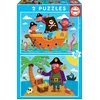 Image de Educa 17149, Pirates, set de puzzles de 2x20 pièces pour les enfants à partir de 3 ans