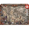 Image de Educa - Carte du monde des pirates 2000 pièces puzzle