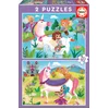 Image de Puzzle 2x20 pièces Junior Licornes & Fées 18064