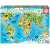 Image de Educa 18115 Animaux Carte du monde 150 pièces Puzzle