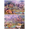 Image de EDUCA Puzzle Panorama animaux sauvages 2x100 pièces