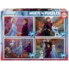 Image de Educa 18640, La reine des glaces 2, set de puzzles 4 en 1 de 50/80/100/150 pièces pour les enfants à partir de 5 ans, ELSA et Anna, Olaf, Disney, Frozen II