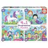 Image de Puzzles Progressifs 4 en 1 : Explorez des Univers Magiques avec Licornes et Sirènes - Neuf