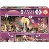 Image de Puzzle 2x100 pièces Triptyque de fées Educa 19291