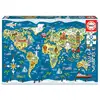 Image de Puzzle Educatif Mappemonde de 200 Pièces - Soutenez les Enfants en Difficulté - Neuf
